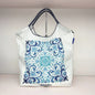 Flower vine embroidery shopping bag