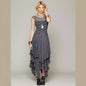 Womens Lace Dress with Irregular Hem