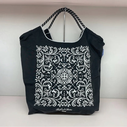 Flower vine embroidery shopping bag