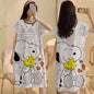 Cartoon loose short-sleeved nightgown