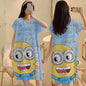 Cartoon loose short-sleeved nightgown