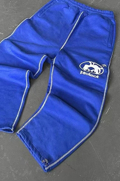 Letter Embroidered Sweatpants