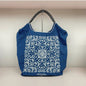 Flower vine embroidery shopping bag