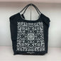 Flower vine embroidery shopping bag