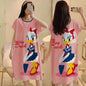 Cartoon loose short-sleeved nightgown