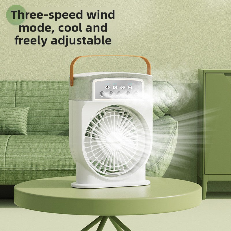 USB Portable Spray Fan with Night Light