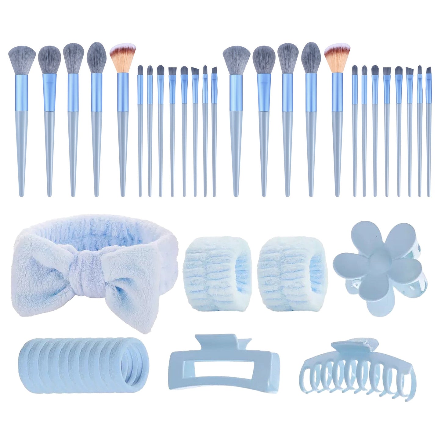 Professional Makeup Brush and Powder Puff Set 46 Pieces