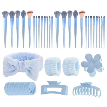 Professional Makeup Brush and Powder Puff Set 46 Pieces