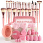 Professional Makeup Brush and Powder Puff Set 46 Pieces