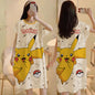 Cartoon loose short-sleeved nightgown