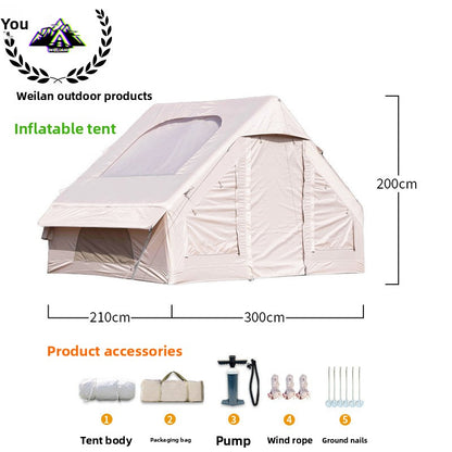 Inflatable Camping Tent Windproof Rainproof Oxford Fabric