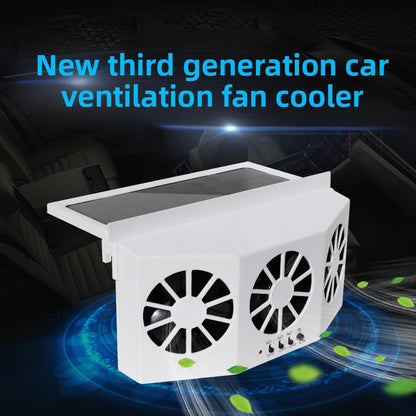 Solar-powered car cooling exhaust fan