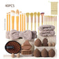 Professional Makeup Brush and Powder Puff Set 46 Pieces