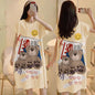 Cartoon loose short-sleeved nightgown
