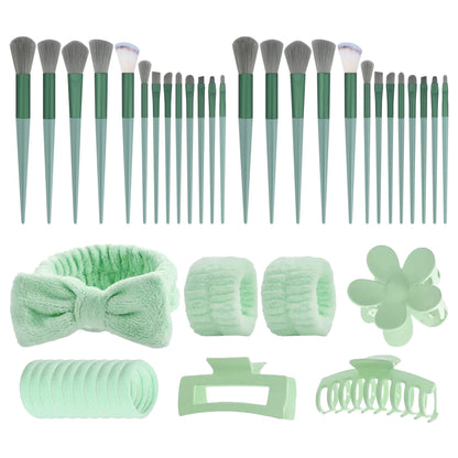 Professional Makeup Brush and Powder Puff Set 46 Pieces