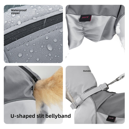 Waterproof dog raincoat with four feet