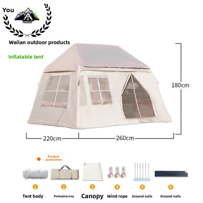 Inflatable Camping Tent Windproof Rainproof Oxford Fabric