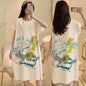 Cartoon loose short-sleeved nightgown