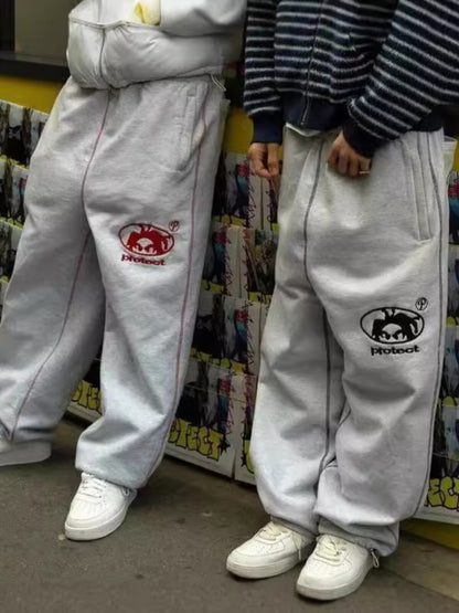Letter Embroidered Sweatpants