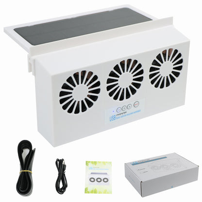 Solar-powered car cooling exhaust fan