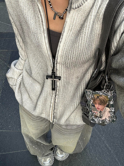 Ink-washed wide-leg jeans