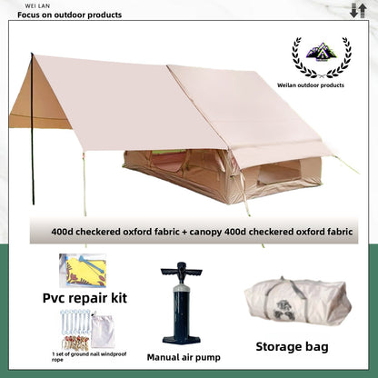 Inflatable Camping Tent Windproof Rainproof Oxford Fabric