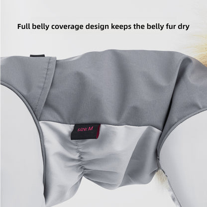 Waterproof dog raincoat with four feet