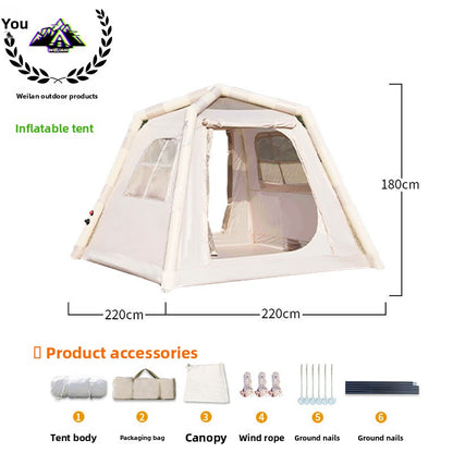 Inflatable Camping Tent Windproof Rainproof Oxford Fabric