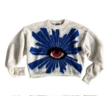 Knitted round neck sweater