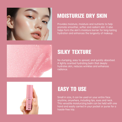 Pink Multifunctional Moisturizing Cream Stick for Face and Lips
